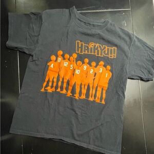 Haikyu!! T Shirt Mens XS  Black Anime Crunchy Roll Volleyball Team Haikyuu Tee